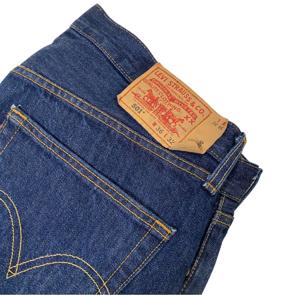 Men’s Levi Strauss 501 Original Fit Jeans W36 L32 Dark Wash